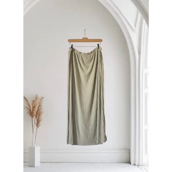 Sostanza Skirt Crinkle Pleated Long Straight Plus 22W - Picture 1 of 6